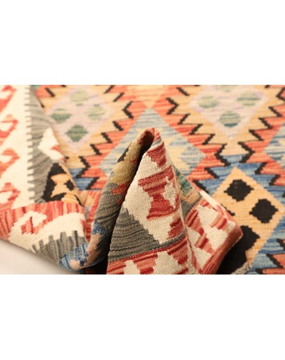 Tappeto Kilim Afghanistan marrone giallo 202x286