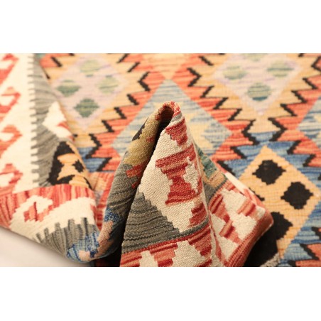 Tappeto Kilim Afghanistan marrone giallo 202x286