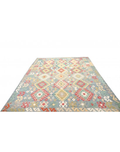 Tappeto Kilim Afghanistan beige azzurro 211x309