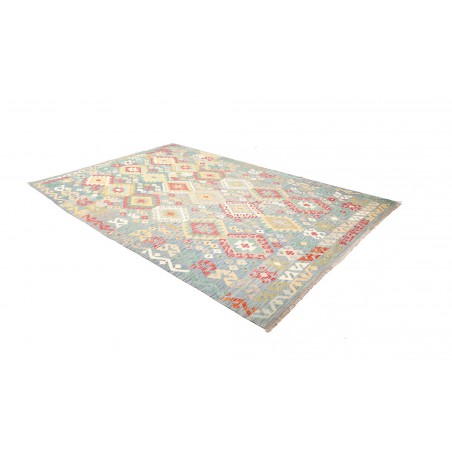 Tappeto Kilim Afghanistan beige azzurro 211x309