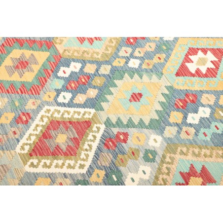 Tappeto Kilim Afghanistan beige azzurro 211x309
