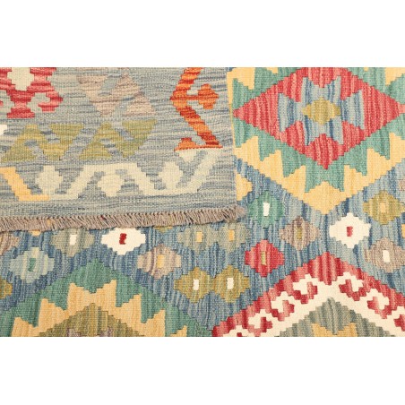 Tappeto Kilim Afghanistan beige azzurro 211x309