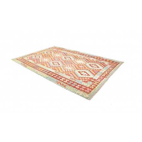 Tappeto Kilim Afghanistan bianco arancione 205x299