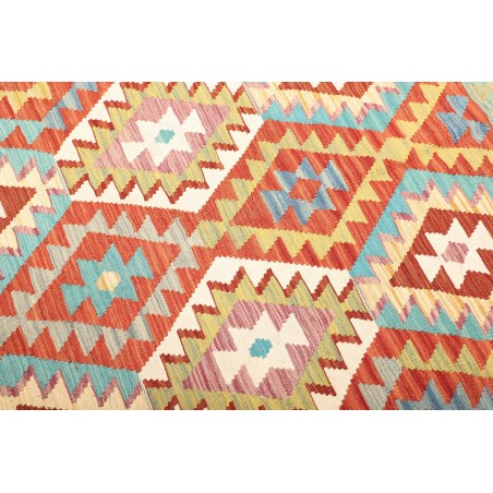 Tappeto Kilim Afghanistan bianco arancione 205x299