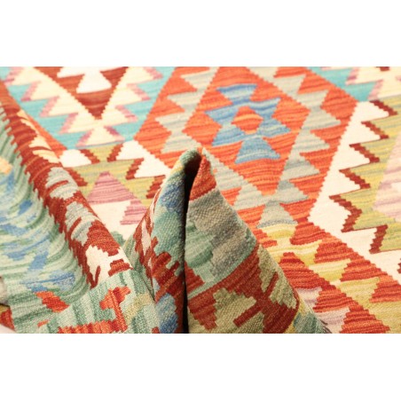Tappeto Kilim Afghanistan bianco arancione 205x299