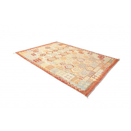 Tappeto Kilim Afghanistan giallo arancione 206x300