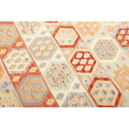 Tappeto Kilim Afghanistan giallo arancione 206x300