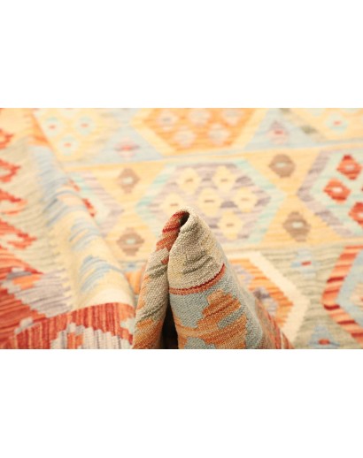 Tappeto Kilim Afghanistan giallo arancione 206x300