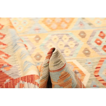 Tappeto Kilim Afghanistan giallo arancione 206x300