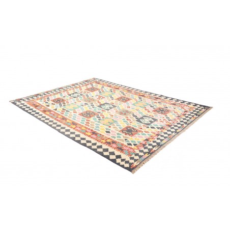 Tappeto Kilim Afghanistan bianco grigio 209x283