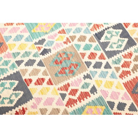Tappeto Kilim Afghanistan bianco grigio 209x283