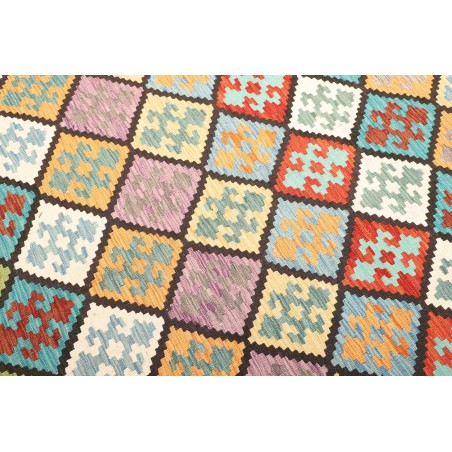 Tappeto Kilim Afghanistan bianco verde 207x298