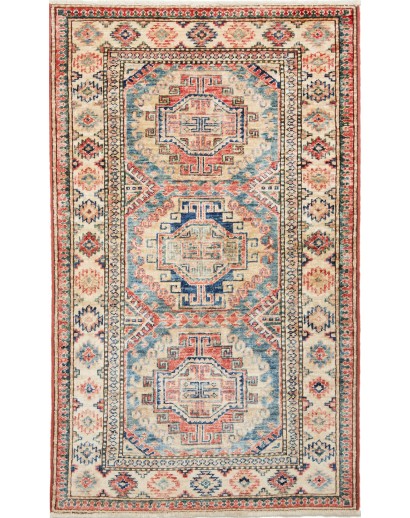 Tappeto Kazak Fine Pakistan marrone grigio 81x127