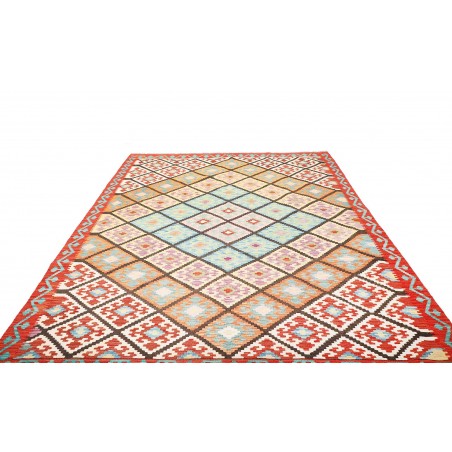 Tappeto Kilim Afghanistan bianco verde 208x293