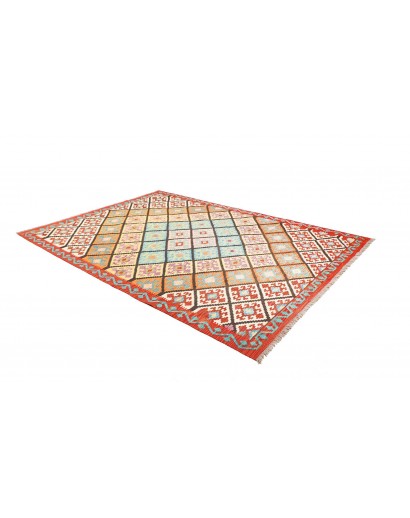 Tappeto Kilim Afghanistan bianco verde 208x293