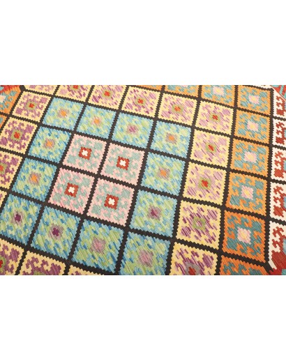 Tappeto Kilim Afghanistan bianco verde 208x293