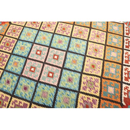 Tappeto Kilim Afghanistan bianco verde 208x293