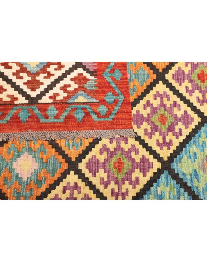 Tappeto Kilim Afghanistan bianco verde 208x293