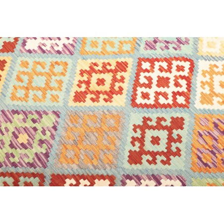 Tappeto Kilim Afghanistan bianco rosso 205x297
