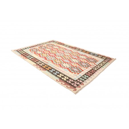 Tappeto Kilim Afghanistan bianco arancione 203x293
