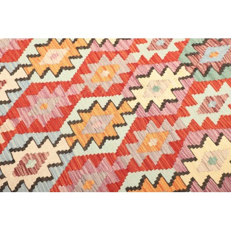 Tappeto Kilim Afghanistan bianco arancione 203x293