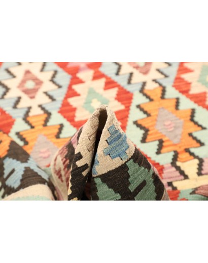 Tappeto Kilim Afghanistan bianco arancione 203x293