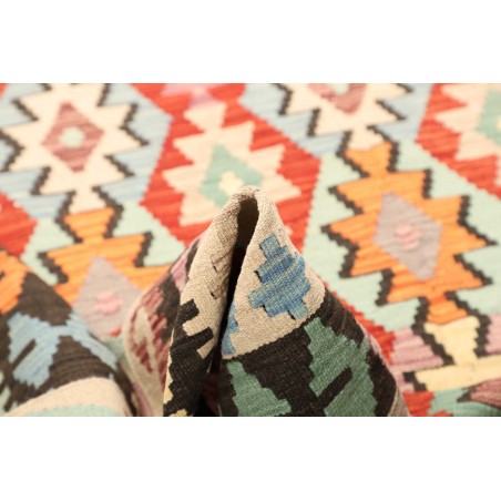 Tappeto Kilim Afghanistan bianco arancione 203x293
