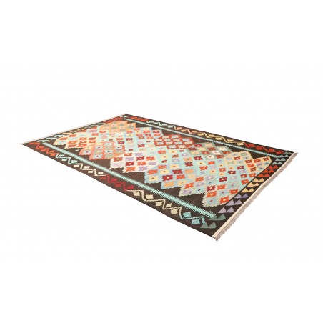 Tappeto Kilim Afghanistan bianco verde 200x306