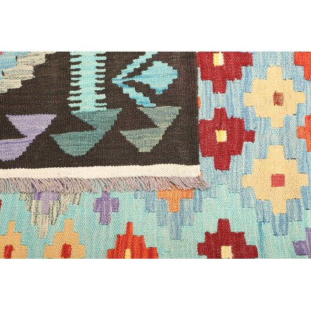 Tappeto Kilim Afghanistan bianco verde 200x306
