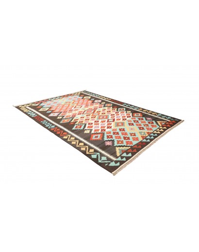 Tappeto Kilim Afghanistan bianco grigio 208x297