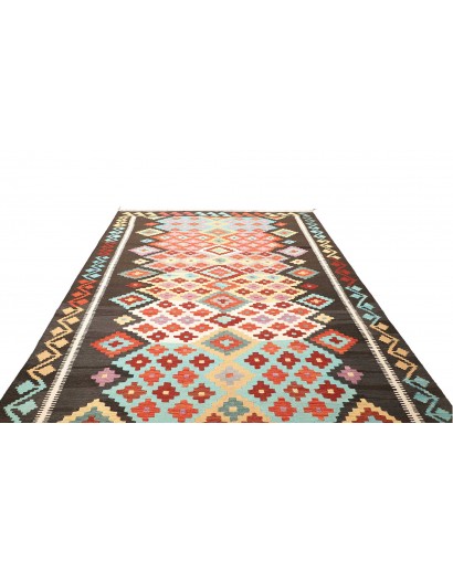 Tappeto Kilim Afghanistan bianco grigio 208x297