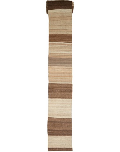 Tappeto Kilim Kavir Persia marrone verde 63x1690