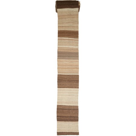 Tappeto Kilim Kavir Persia marrone verde 63x1690