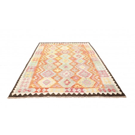 Tappeto Kilim Afghanistan giallo bianco 176x248