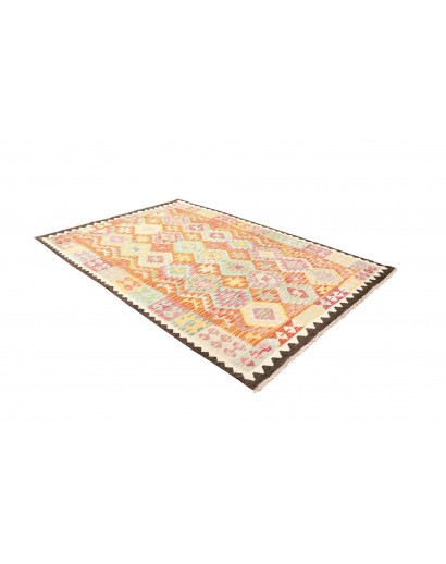 Tappeto Kilim Afghanistan giallo bianco 176x248