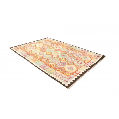 Tappeto Kilim Afghanistan giallo bianco 176x248