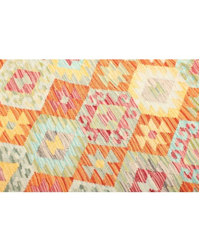 Tappeto Kilim Afghanistan giallo bianco 176x248