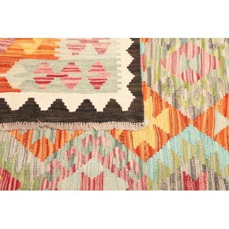 Tappeto Kilim Afghanistan giallo bianco 176x248