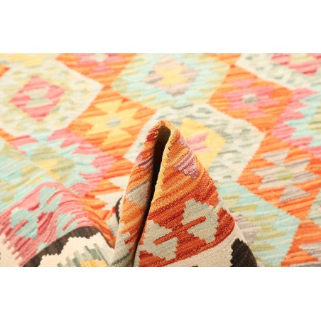 Tappeto Kilim Afghanistan giallo bianco 176x248