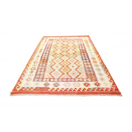 Tappeto Kilim Afghanistan giallo arancione 175x251