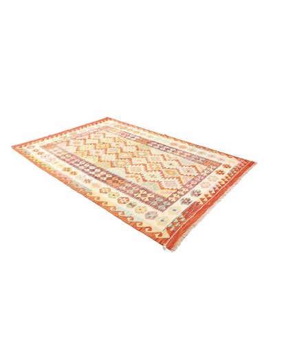 Tappeto Kilim Afghanistan giallo arancione 175x251