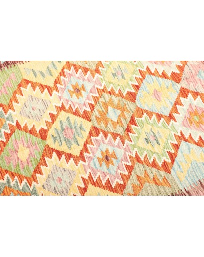 Tappeto Kilim Afghanistan giallo arancione 175x251