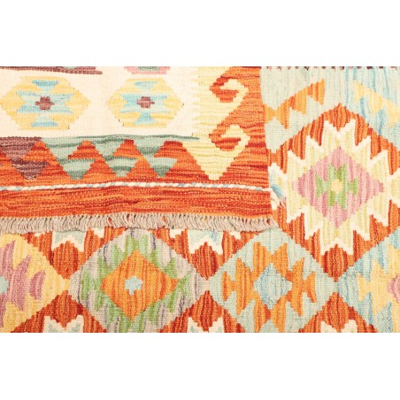 Tappeto Kilim Afghanistan giallo arancione 175x251