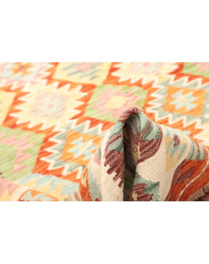 Tappeto Kilim Afghanistan giallo arancione 175x251