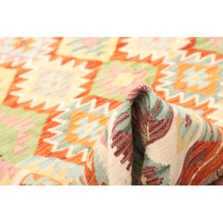 Tappeto Kilim Afghanistan giallo arancione 175x251
