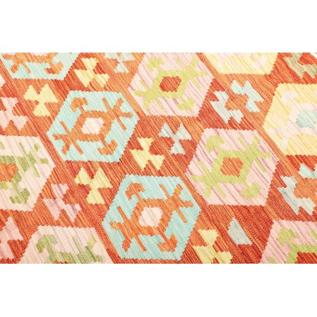 Tappeto Kilim Afghanistan bianco arancione 167x240