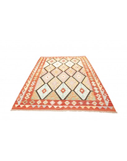 Tappeto Kilim Afghanistan beige arancione 176x243
