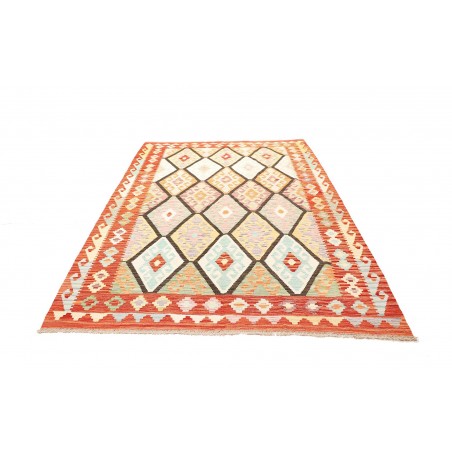 Tappeto Kilim Afghanistan beige arancione 176x243
