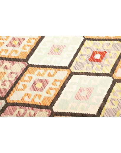 Tappeto Kilim Afghanistan beige arancione 176x243