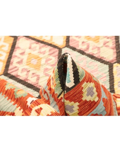 Tappeto Kilim Afghanistan beige arancione 176x243